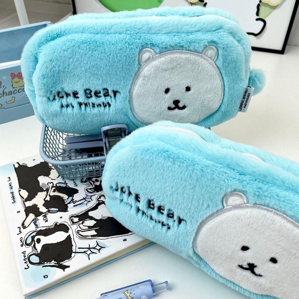 

Large-capacity Pencil Case Plush Rilakkuma Pen Storage Bags Gifts Cartoon Pen Bag