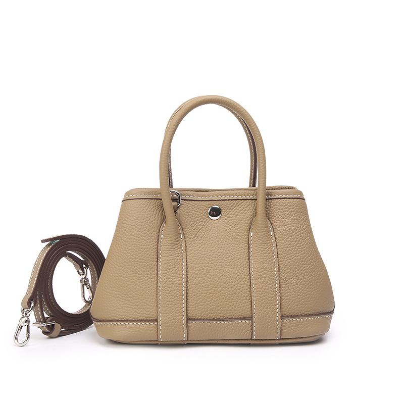 

Garden Party Mini First Layer Cowhide Garden Bag Premium Commuter Handheld Shoulder Crossbody Bag Tote Bag 20CM
