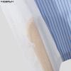 INCERUN Two Pieces Summer Men O Neck Striped Hollow Patchwork Short Sleeve Tops and Shorts Sets