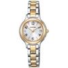 Citizen Wicca Solar-Tech Radio-Controlled Waterproof Watch, Silver and Warm Gold, KS1-937-13, Women's