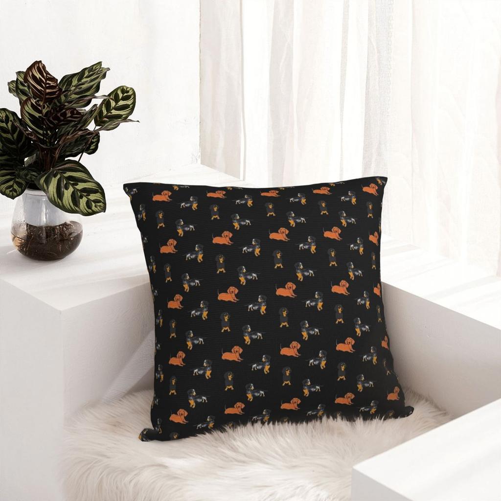 My Lovely Dachshund Dog Pillow Cover Cushion Cover Soft Pattern Pillow Case Funny Pillowcases For Chair Sofa Home Decoration