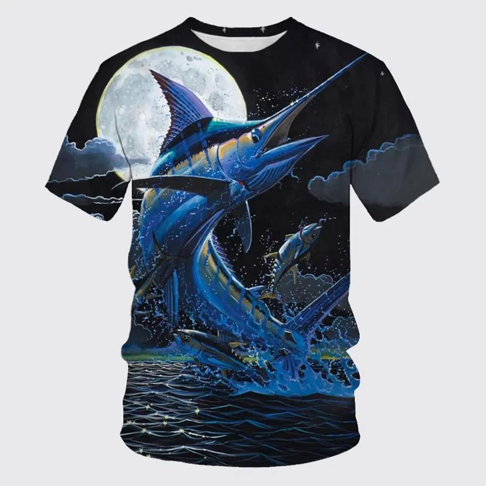 

Summer Fishing Enthusiasts O-Neck Print Summer Men s T-shirt Casual Short Sleeve Oversized Summer Women T-Shirt Kid TShirt Y2k 6XL