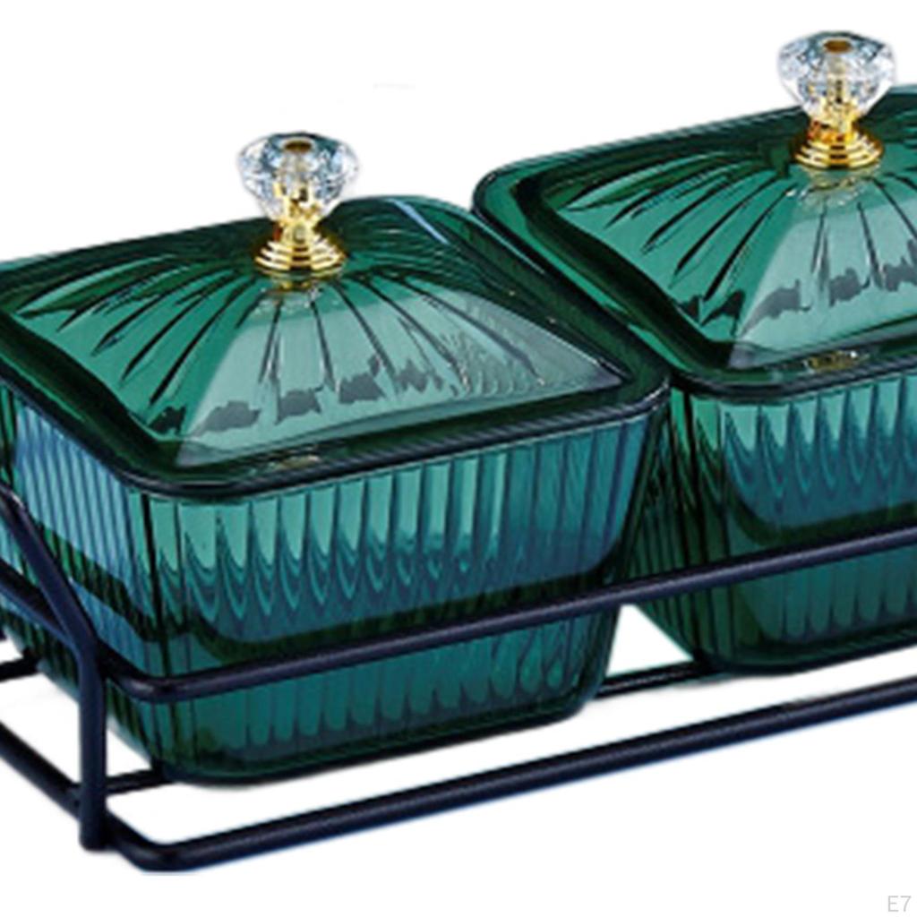 Divided Serving Dishes Appetizer Tray Caddy Platter Desserts Plate Dried Fruit