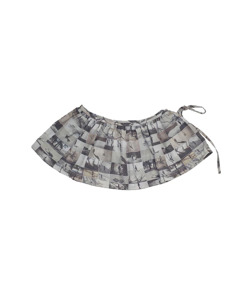 Yulaikeuhom Check Layered Mini Skirt - Shadow