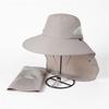 Summer Outdoor Waterproof Breathable Fishing Hat Sun Hat Sunscreen Face Mask Removable Mask Big Eaves Neck Bucket Hat