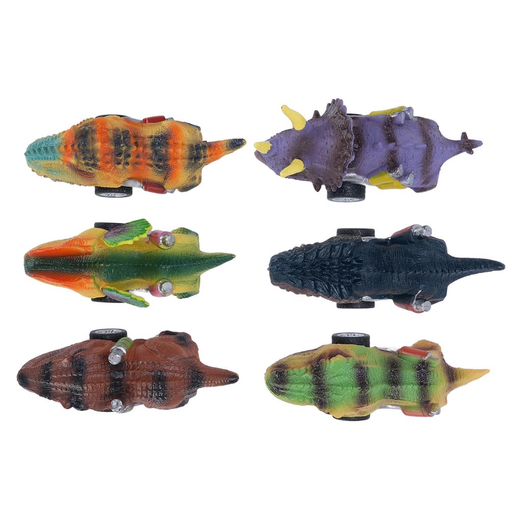 6PCS Dinosaur Toys Pull Back Cars Educational Interactive Artfully Crafted Dinosaur Car Toy Set for 