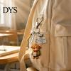 Students Backpack Charm Holding Book Highland Cow Keychain, Cattle Keyring Pendant, Handbags Keychain Decorative Charm, Back to School Gift
