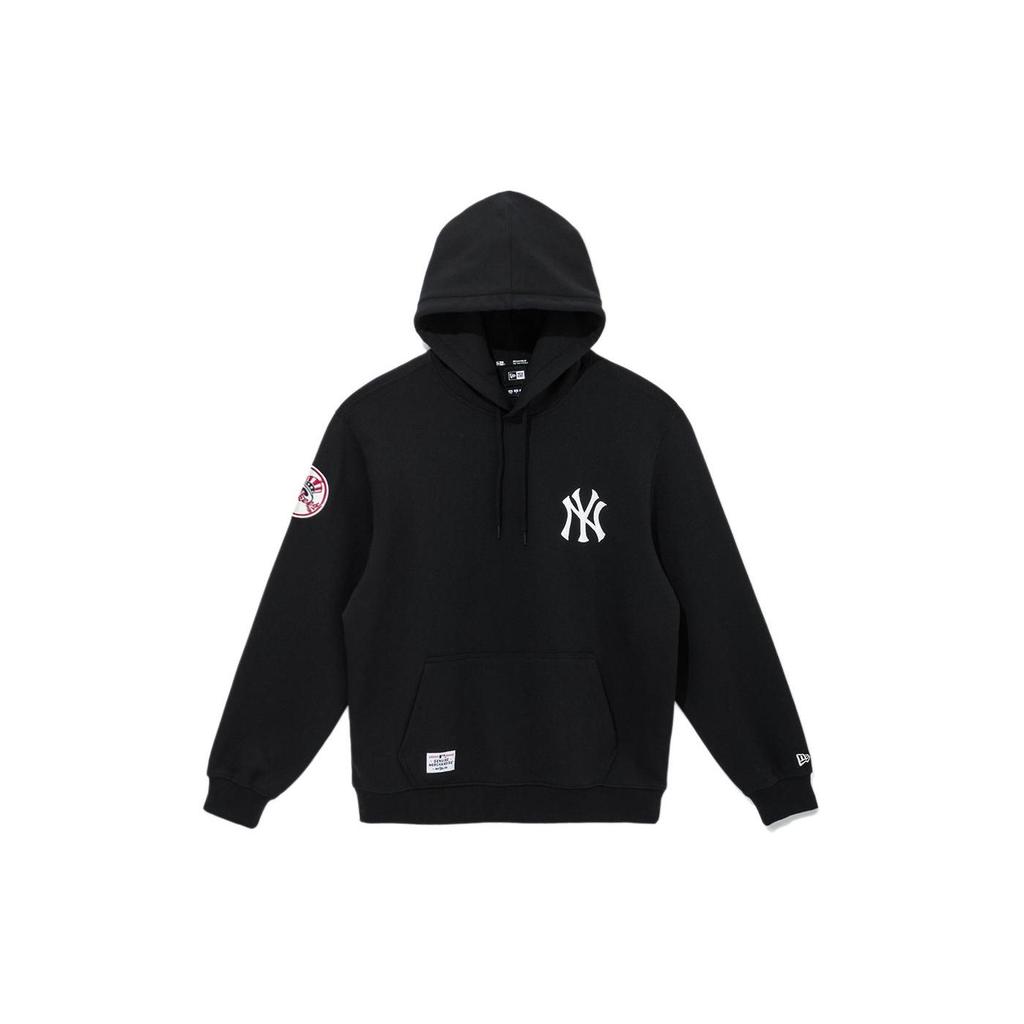 New Era Logo Embroidered Hooded Pullover American Sweatshirt Men sweatshirt Black 14179206