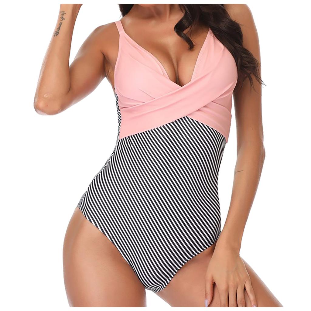 Women's Sexy Color Matching Printed  Swimsuit Bikini Swimsuit