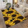 Sunflower Tulip Field Rug for Living Room, Bedroom, Coffee Table, Modern Non-slip Home Decor Area Rugs Customizable