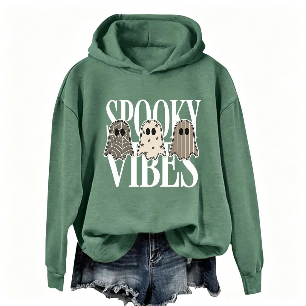 Women's Casual Letter Print Long Sleeve Hooded Sweatshirt for Everyday Wear