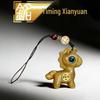 Year of the Horse Rainbow Wood Carving Pendant: Horse Zodiac Keychain & Phone Strap Ornament