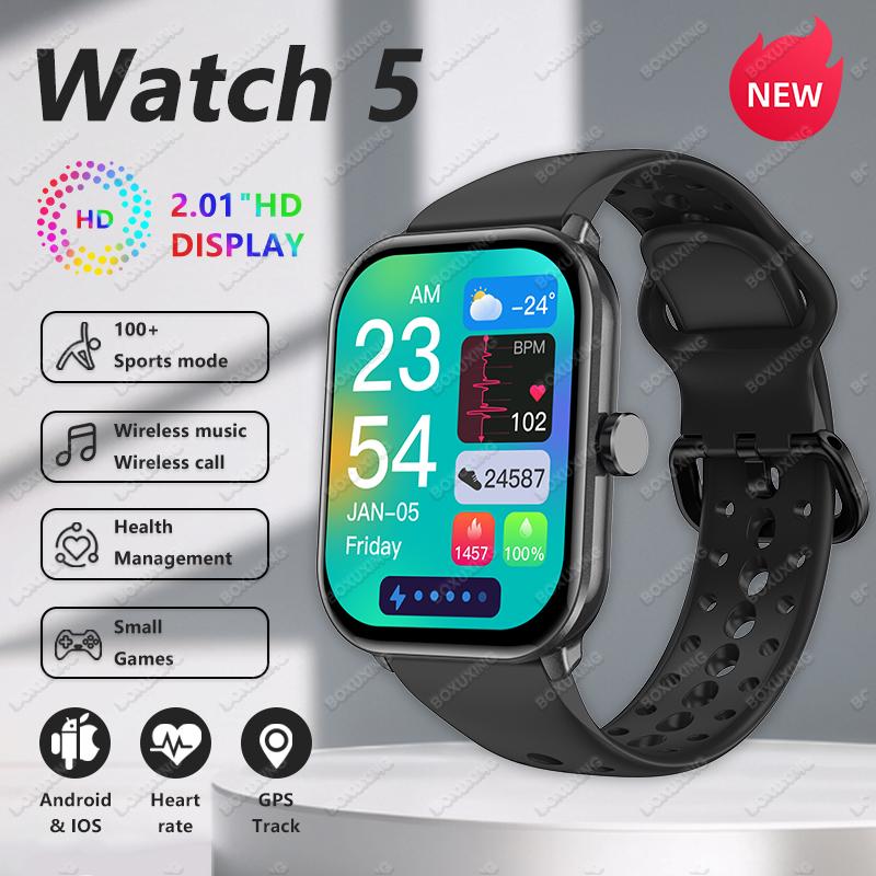 New GPS Track Smart Watch 2.01 Inch Ultra HD  Screen Movement Run Track Heart Rate Monitor Bluetooth Call Smartwatch
