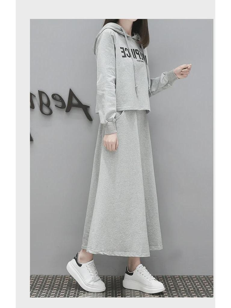 2023 Übergröße Damen Stilvoller Pulloverkleid Anzug - Frühling/Herbst Bauchbedeckend Slim Fit