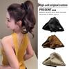 Hepburn Style Fabric Triangle Seashell Claw Clip for Women - 2025 Shark Clip Savior for Flat Hair