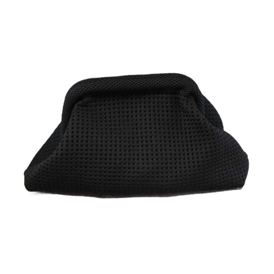 

Вязаный клатч-облако летняя пляжная сумка женская вечерняя сумочка однотонный клатч чёрный