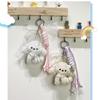 Cartoon Doll Dog Pendant Lace Bow Cute Dog DIY Knot Keychain Bag Pendant Couple Friend Student Birthday Gift