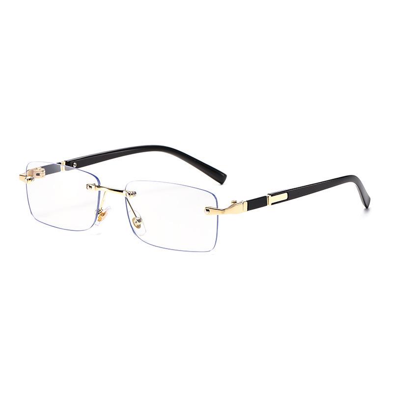 Hochwertige Metallbrille für Herren mit lichtempfindlichen Farbwechselgläsern, Blaulichtfilter, Myopie-kompatibel, mit Sehstärke erhältlich, Unisex-Design.