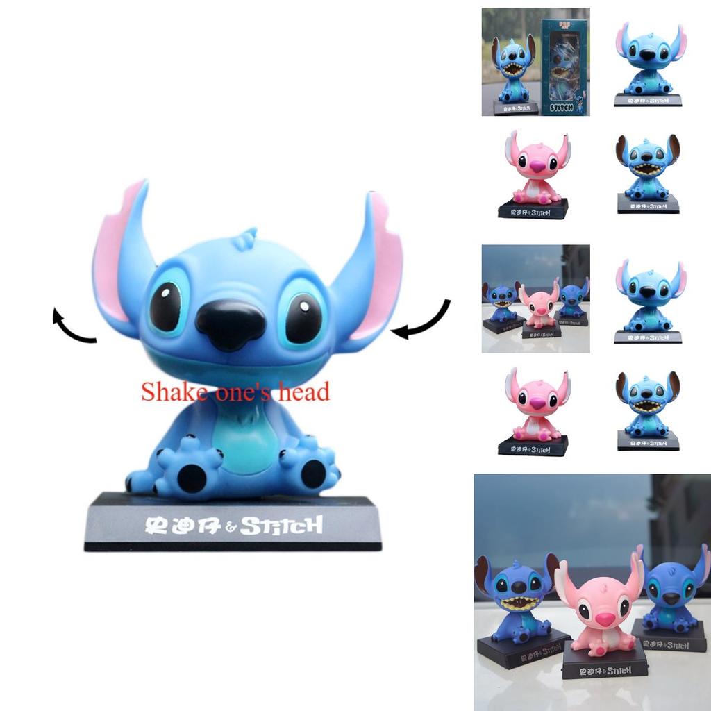 Lilo Stitch Shaking Head Doll Car Ornament Toy Pvc Action Figure Decoration Gift