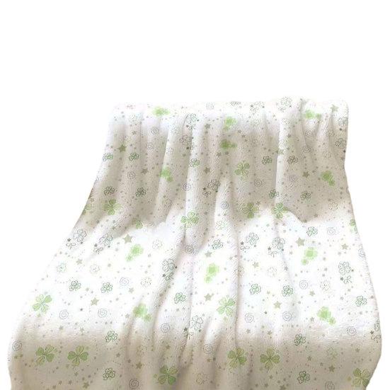 Four Leaf Clover Blanket, Multi-Purpose Air Conditioner Blanket, Soft Double-Sided Flannel Throw Blanket for Sofa Bed Dorm Office