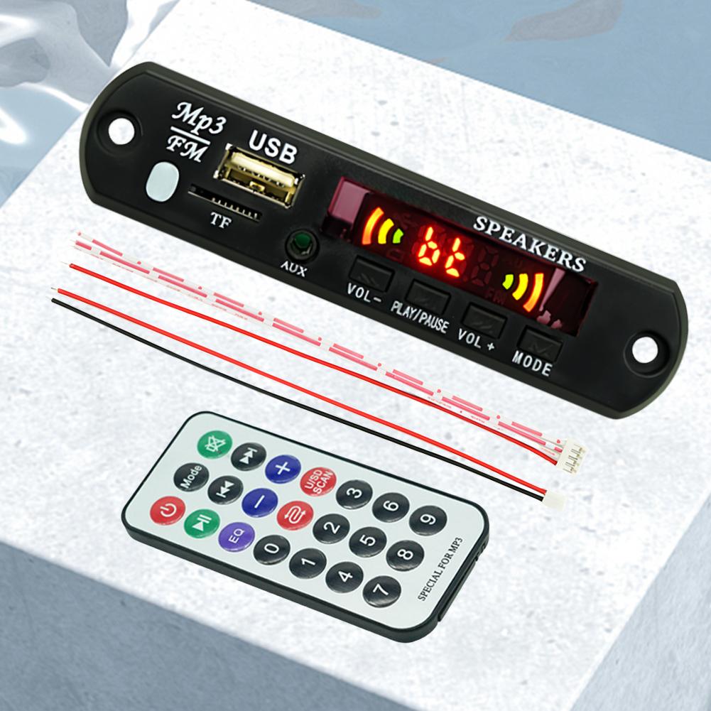 5/12V Audio MP3 Player Module USB TF FM Radio Bluetooth-Compatible 5.0 Audio Module Lossless Audio with Remote Control for Car