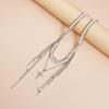 Unique Tassels Crucifix Necklace Simulated Pearls Adjustable Layering Chain Design Comfortable Lightweight Women’s Jewelry
