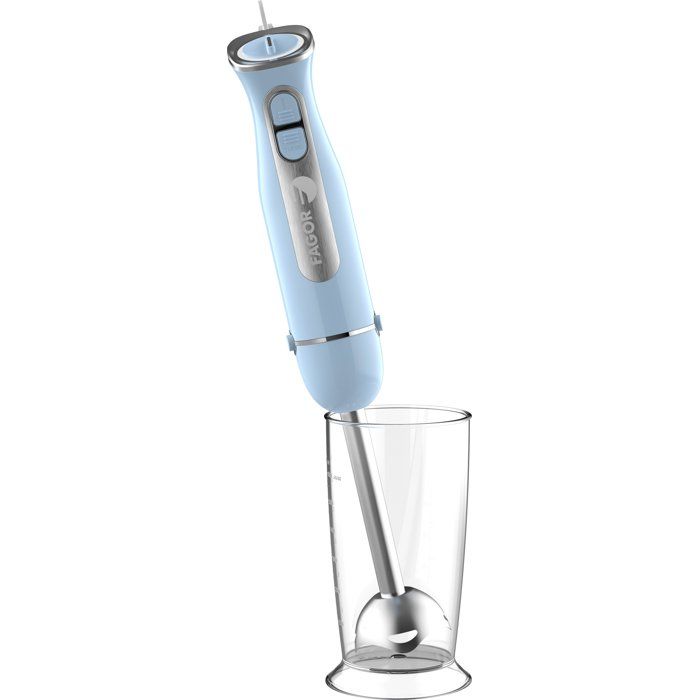 Hand Blender - FAGOR - 1000 W - 12 Speeds + Turbo - Measuring Cup - Chopper Bowl - Whisk - Blue