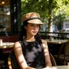 Fashion Newsboy Caps For Women Nature Raffia Handmade Summer Beach Sunhat Chapeu Feminino Octagonal Baker Boy Cap High Quality