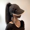 Portable Empty Top Women Sun Hat Wide Brim Sun Protection Outdoor Beach Cap Anti UV Folding Fisherman Hat