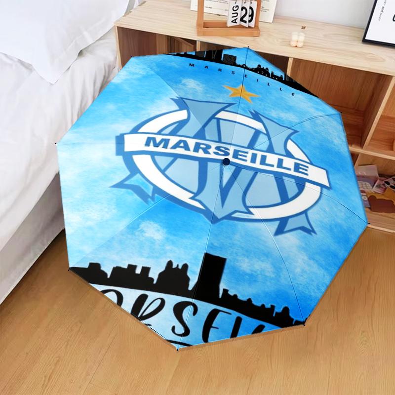 1PC Mar-seille With Pride Emblem Printed Umbrella Folding umbrella, automatic umbrella 8-Frame for Travel, camping Fan gifts Christmas Gifts