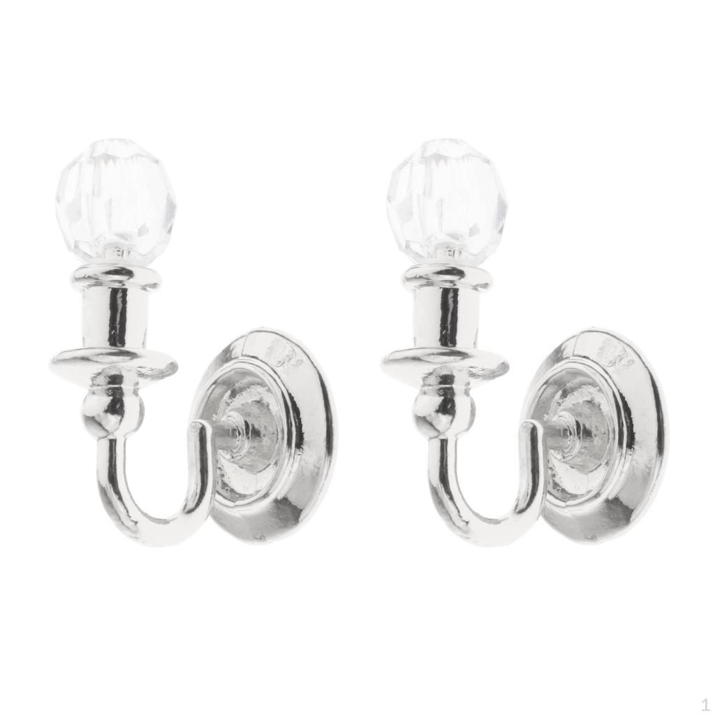 2 Stück Puppenhaus LED Wandleuchten Vintage Lampenmodelle Möbel Mikrolandschaft Fee 1/12