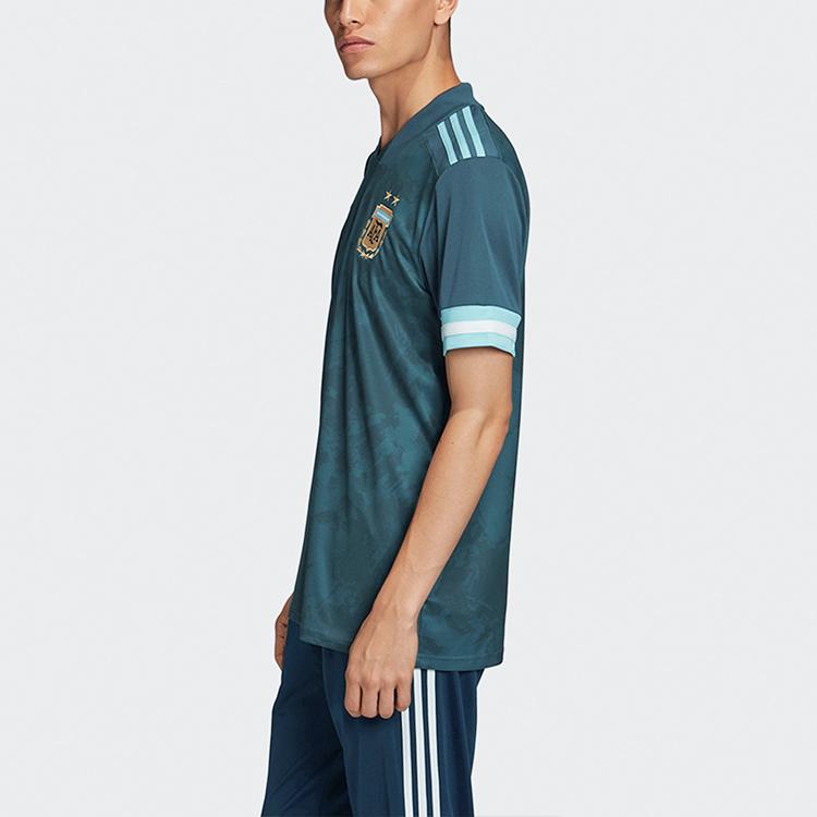 Adidas Argentina Away Quick-Drying V-Neck Football Jersey - Fan Edition Men Tops Blue Green GE5473