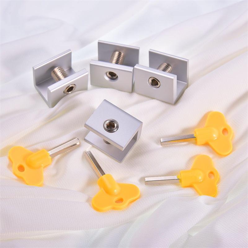 1/4pcs Door Window Lock Stopper Adjustable Security Window Door Lock with Key Wrench Door Frame Security Lock Children Guards