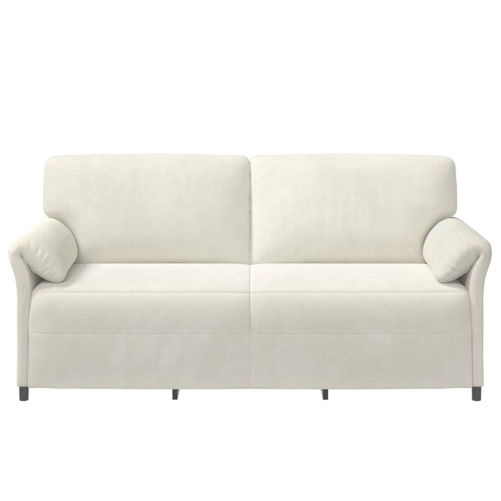3 Seater Sofa Cream 198 x 83 x 95 cm Velvet
