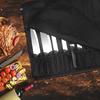 Oxford Material Chef Knife Roll Bag with Shoulder Strap Carry Handle Knife Storage Bag Large Capacity Double Folded Design
