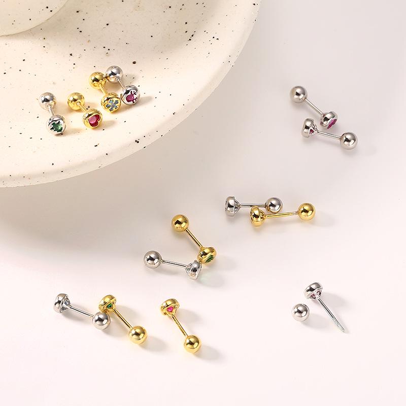 

Серьги-пусеты из стерлингового серебра 925 пробы в виде спирали - Рождественский олень, Дерево, Сердце и Универсальный кафф для ушей E957 Gold Christmas Tree