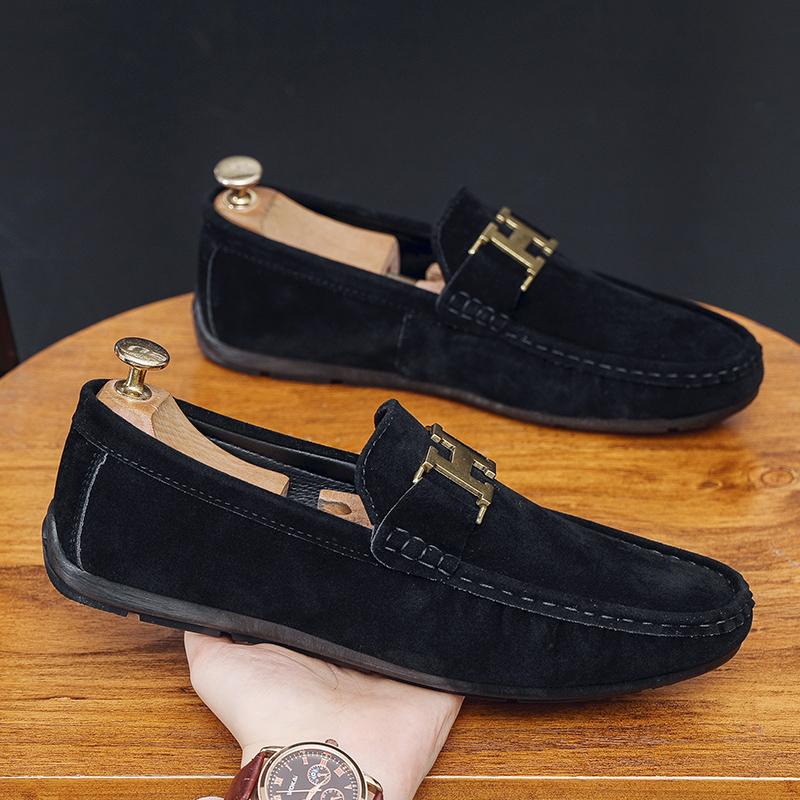 Doudou shoes summer new matte suede lazy small leather shoes loafer driving shoes