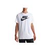 Nike Nsw Icon Futura Casual Sport Breathable Letter Print Crew Neck Short Sleeve T-Shirt Men Tops White AR5004-101