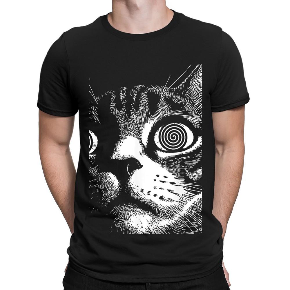 Psychedelic Cat Trippy Aesthetic Punk Funny Novelty Mens Womens T-Shirts Top#NED
