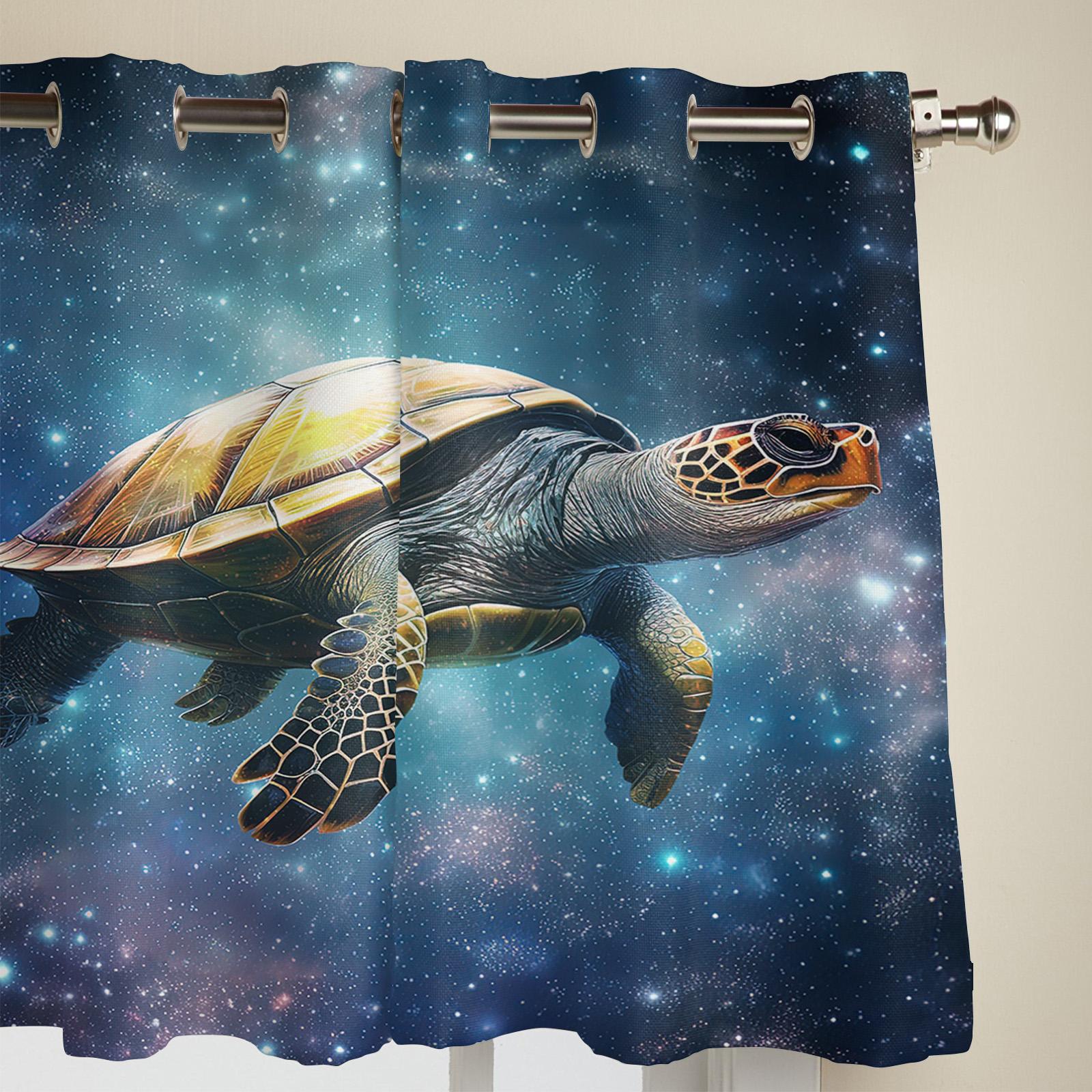 Черепаха Звезды Млечный Путь Шторы для Спальни Гостиной Оконные Шторы Шторы Жалюзи Кухня — фото 3