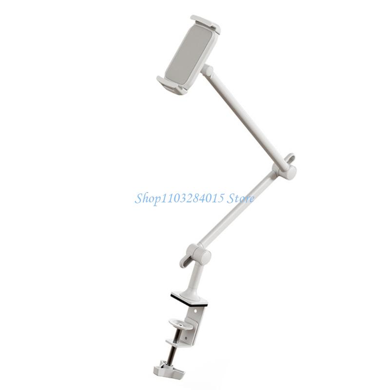 Height Adjustable Tablets Holder with Ball Joint Swivels Universal Desk Mount for 4.7-12.9Inch Devices Metal Base