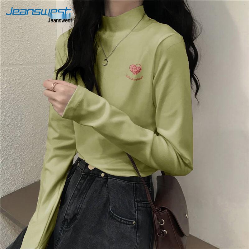 Jeanswest Women's 2025 Autumn/Winter Double-sided Fleece Thermal T-shirt