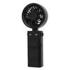 Handheld Fan 5200mAh Rechargeable Foldable Fan with 6 Wind Speed Digital Display Detachable Head Lanyard As Neck Fan for Indoor Outdoor Black