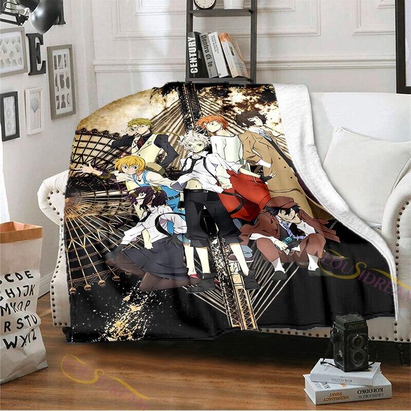 Manga Bungo Stray Dogs Dazai Osamu Throw Blanket Sheets On The Bed Blanket On The Sofa Decorative Lattice Bedspreads Sofa Covers