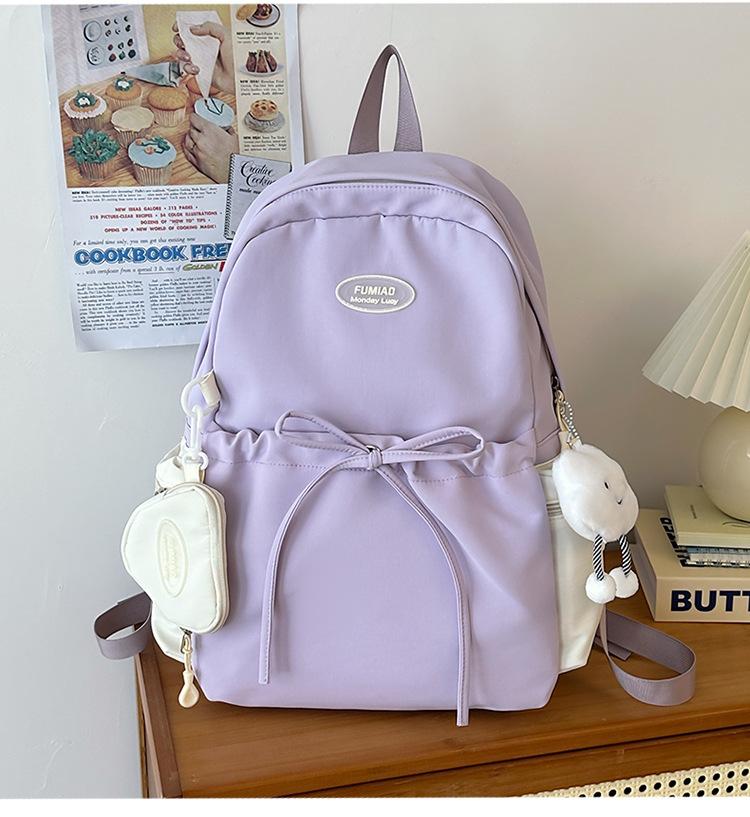 Schoolbag new middle and high school student schoolbag fresh and sweet wind backpack female large capacity primary school student leisure travel