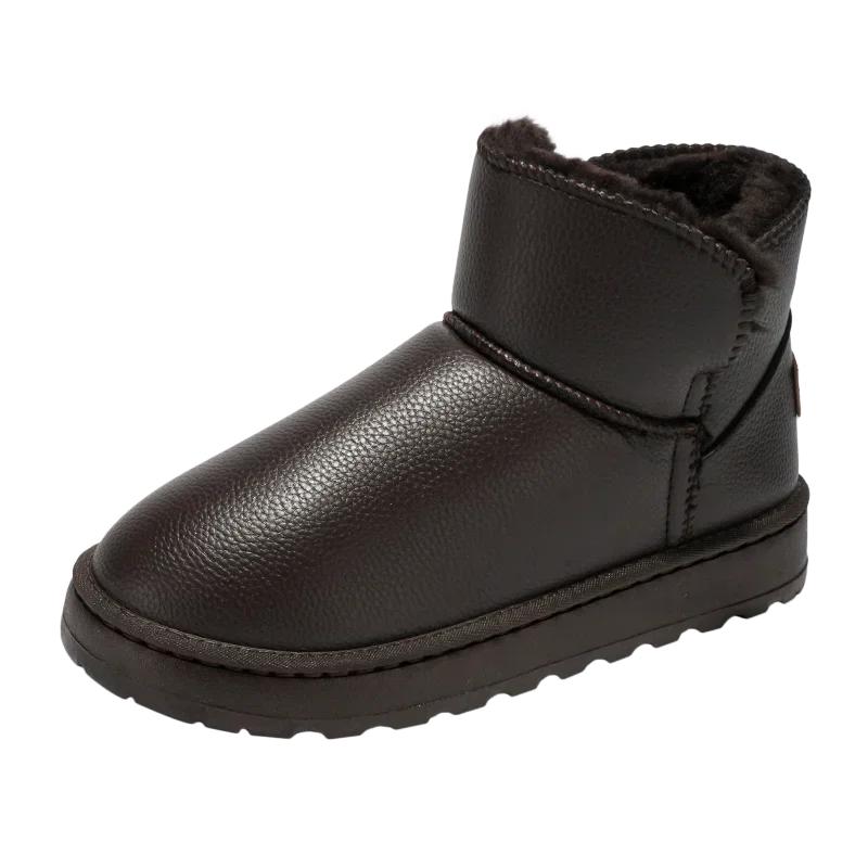 Shoes for Men Women Couple's Winter Boots Fashion Classic Snow Boots Soft Slip-on Warm Thick Plush Cotton Ankle Boots Size 36-45