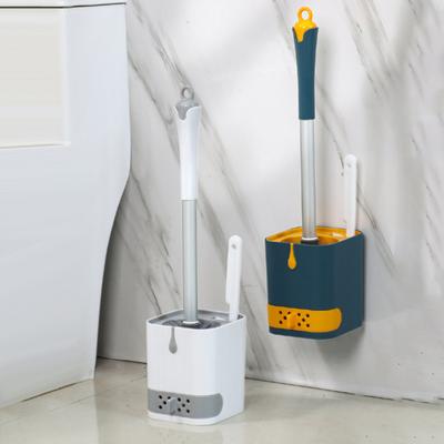 Scopino per WC con Manico Comodo Pulizia Efficiente Scopino per WC con Impugnatura Comfort con Supporto da Parete Accessori per il Bagno