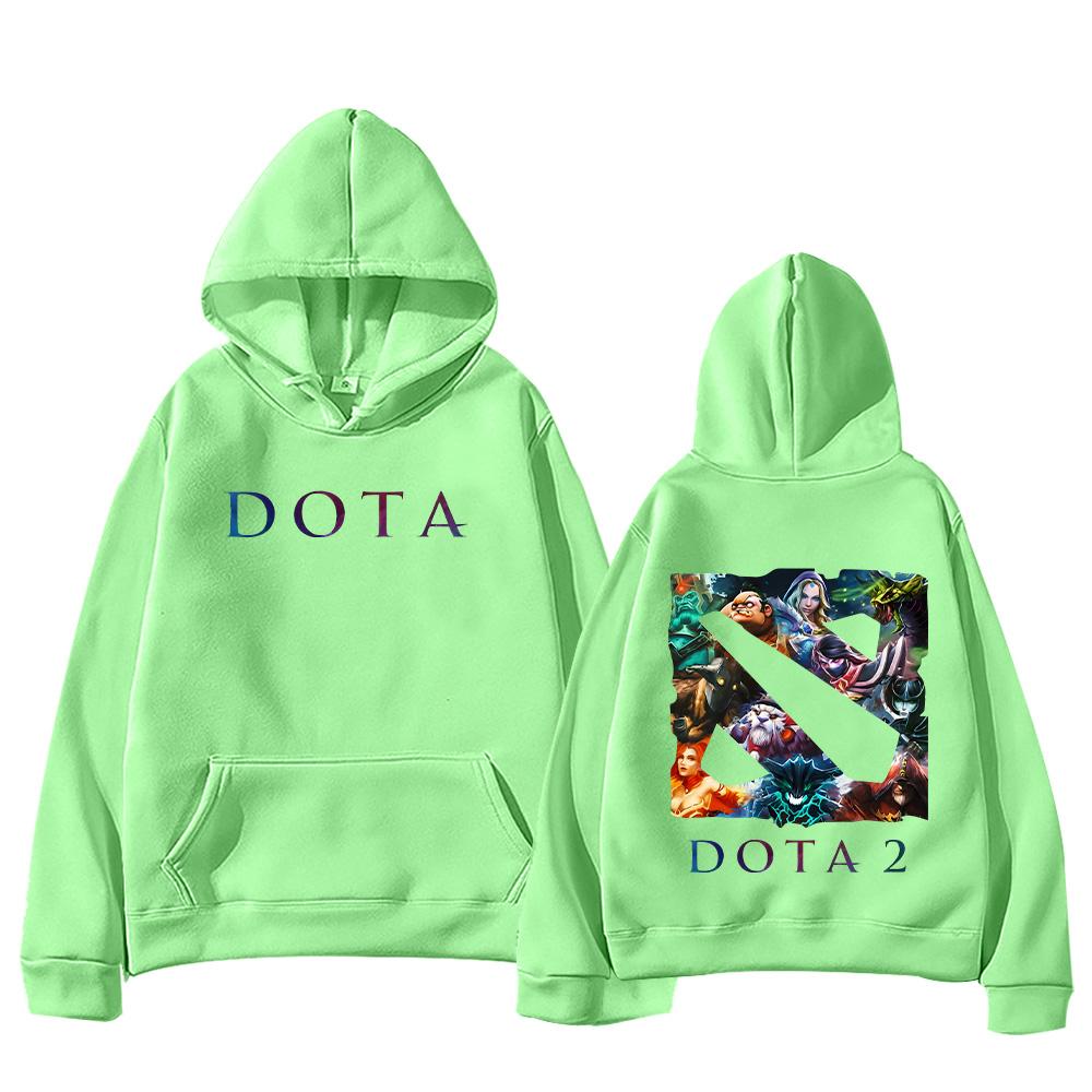 

Худі з логотипами героїв Dota 2 Чоловічі світшоти в стилі High Street Жіночий повсякденний одяг у стилі Harajuku з капюшоном, довгим рукавом, вільний пуловер S світло-зелений колір
