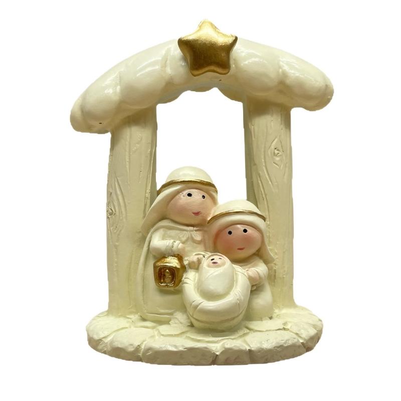 Набор Рождественской сцены Рождества Статуя Святого Семейства Настольное украшение Рождественские украшения Ручная роспись Фигурки Рождества