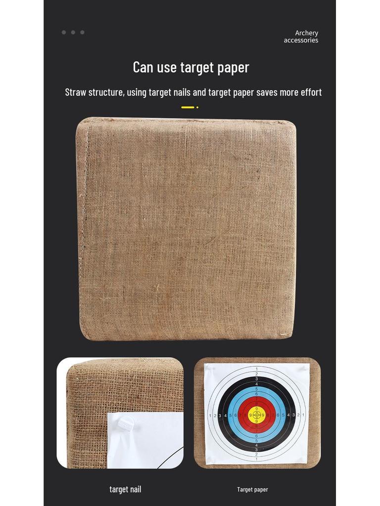 Square Straw Archery Target for Compound & Recurve Bows - Outdoor Competition Multi-spec Targets